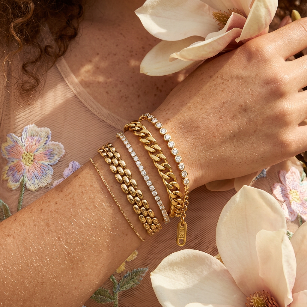 Maelia Golden Chain Link Bracelet