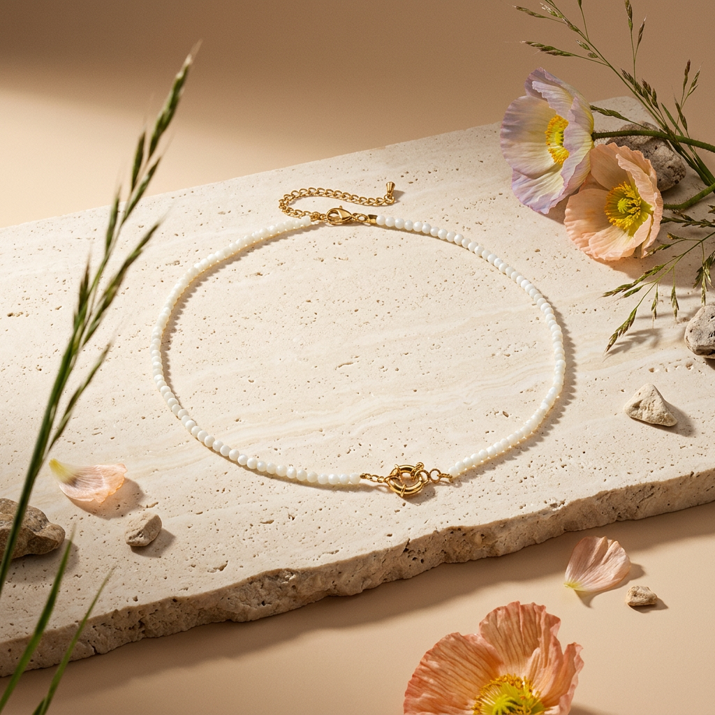 Zeomia Golden Orb Chain Necklace