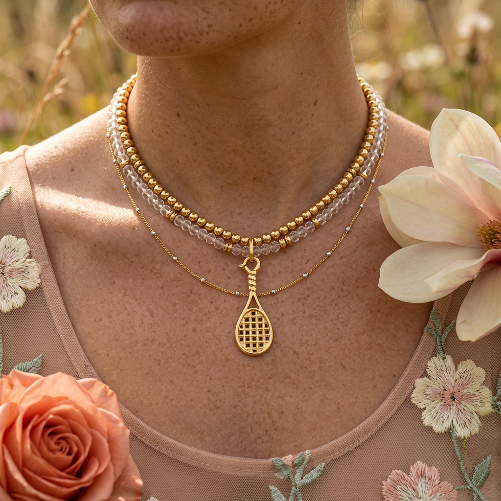 Leavia Golden Teardrop Pendant Necklace