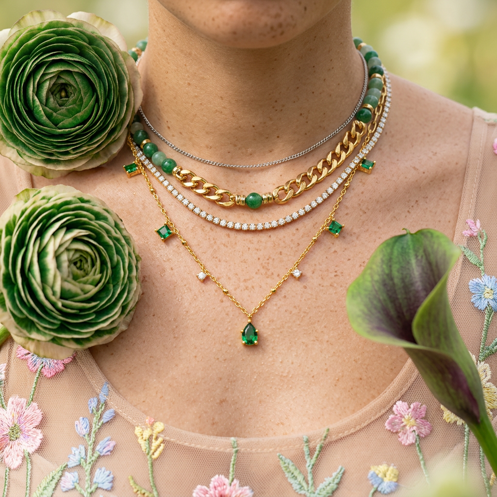 Vealia Golden Drop Pendant Necklace