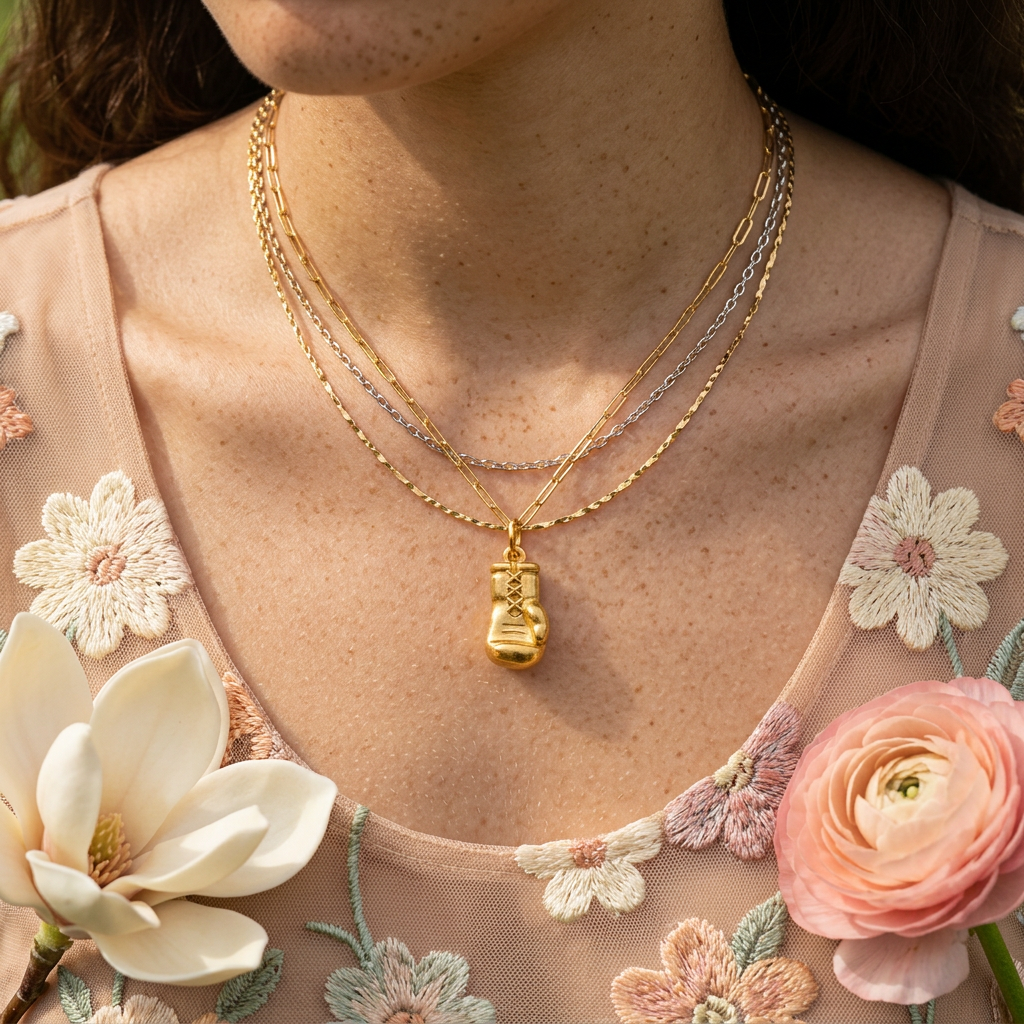 Maelia Golden Sneaker Pendant Charm
