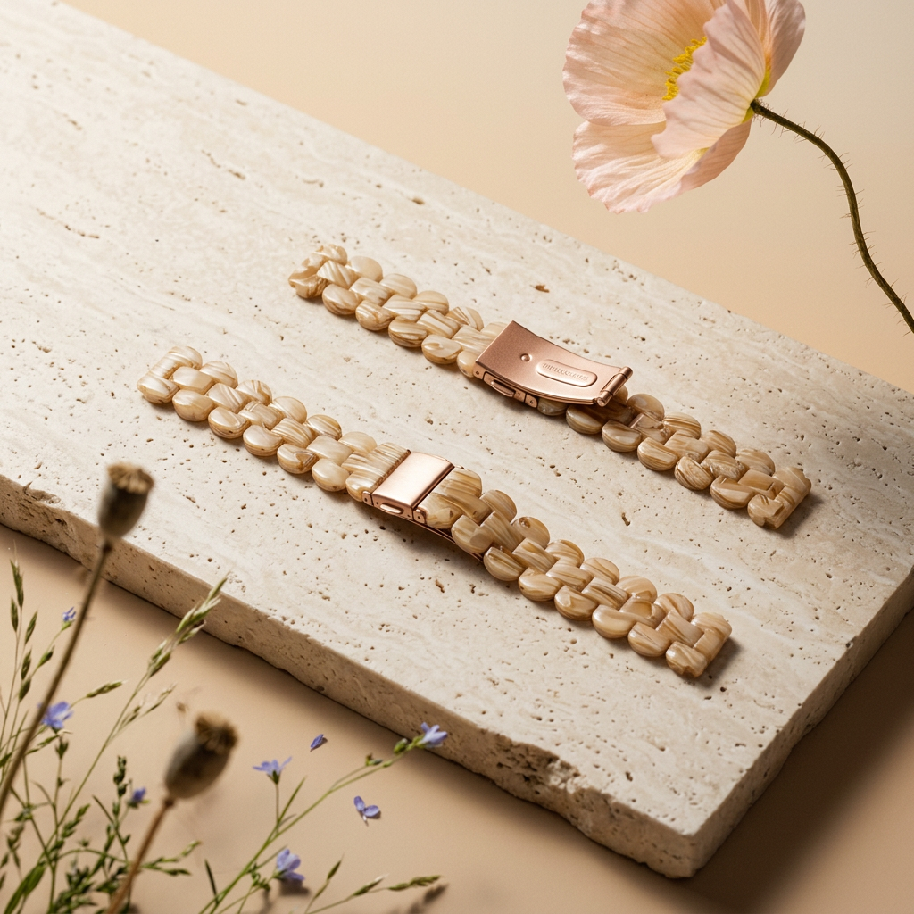 Maelia Rose Gold Link Band Watch