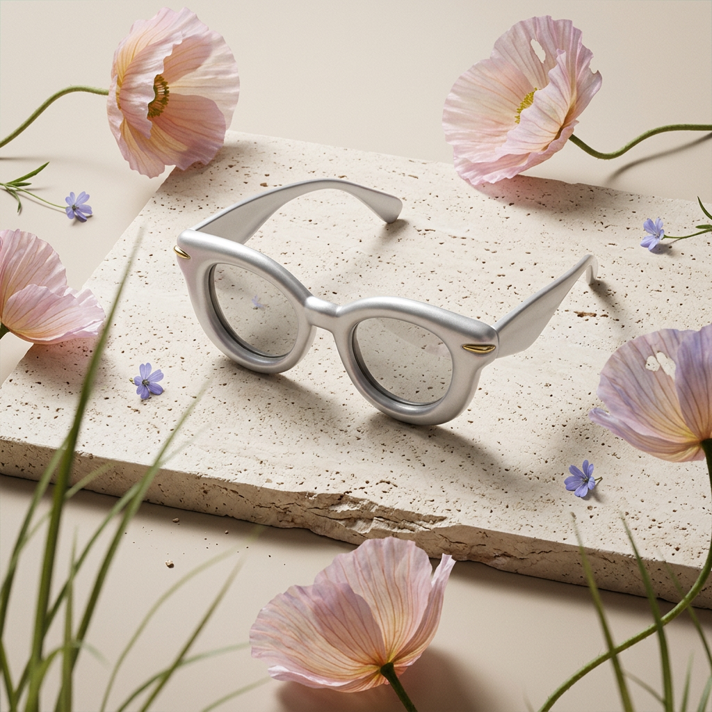 Ziovia Mixed Metal Oval Frame Sunglasses