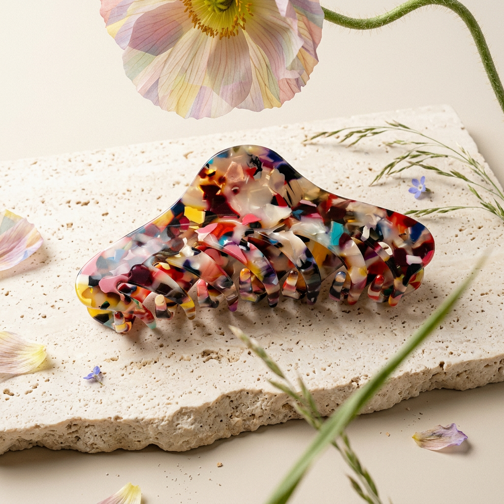 Zionia Resin Wave Clip Hair accessory