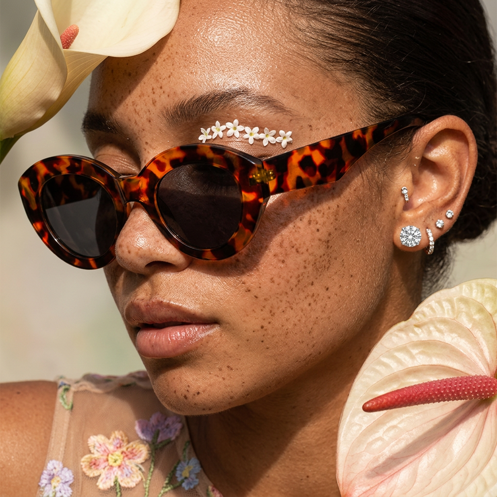 Zuelia Tortoise Cat-Eye Frame Sunglasses