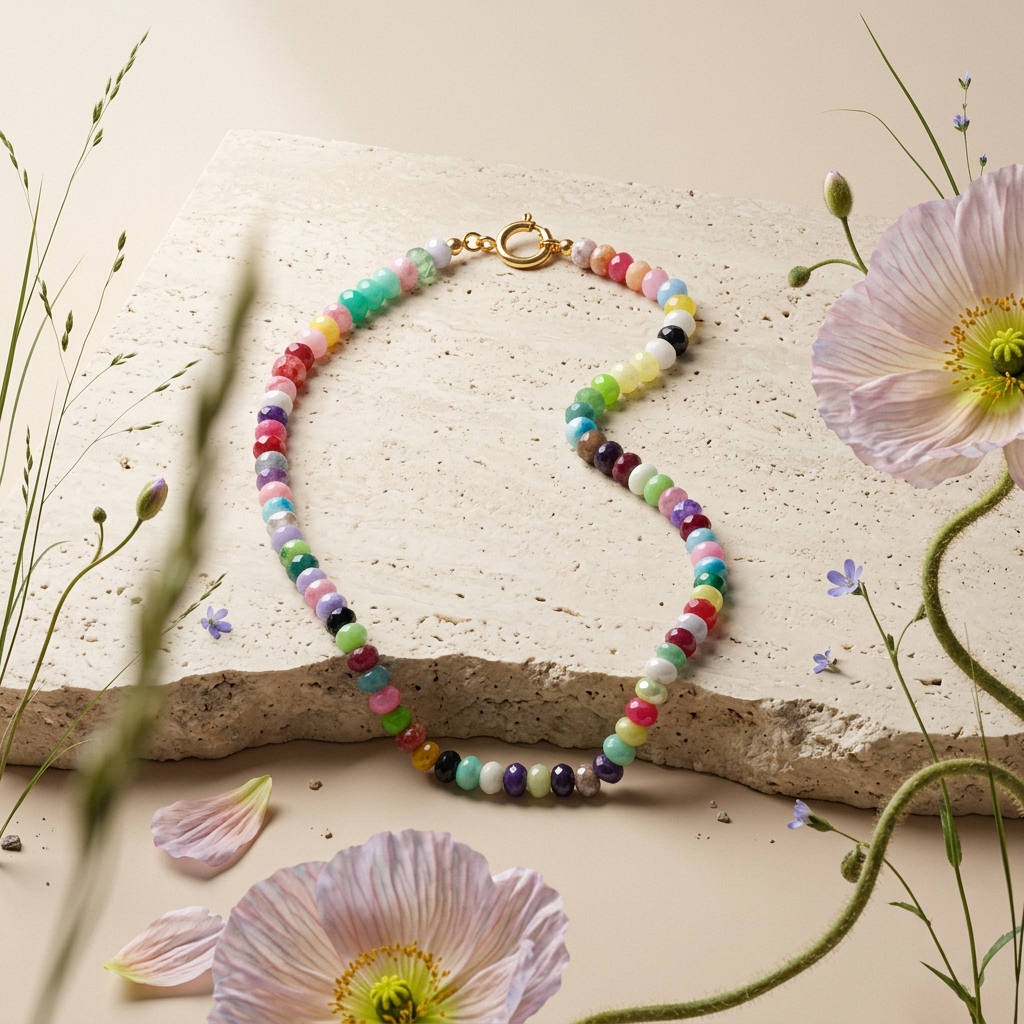 Zaelia Golden Orb Strand Necklace