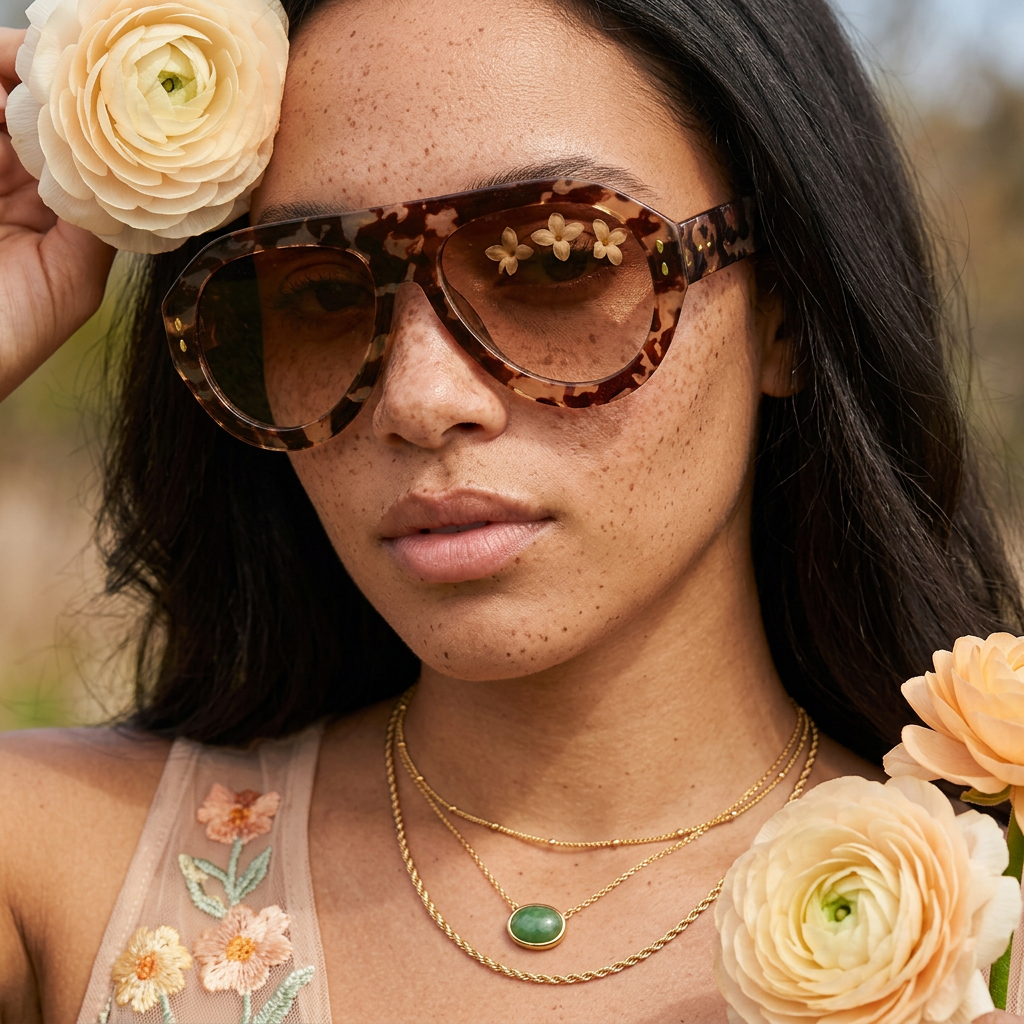 Liomia Acetate Cat-Eye Shades Sunglasses