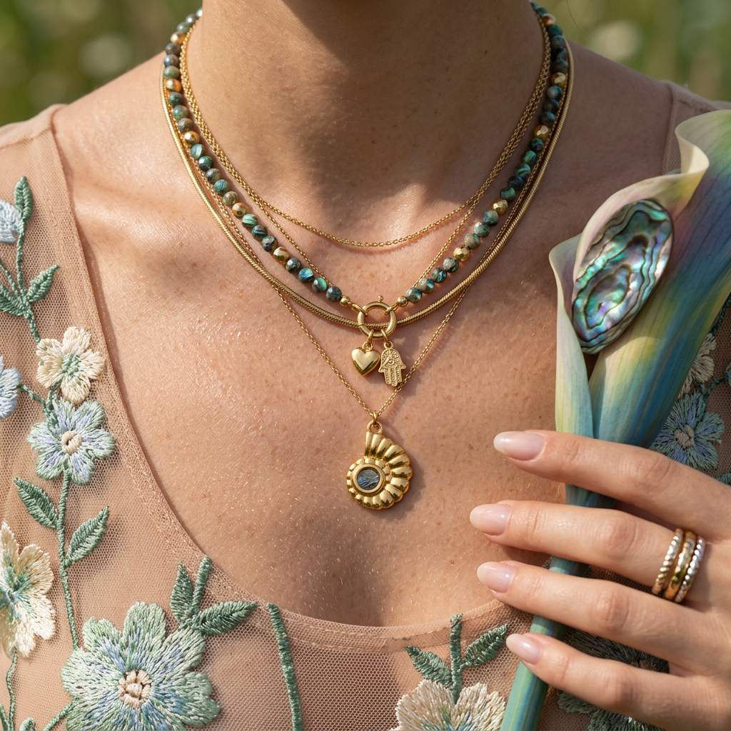 Laelia Golden Shell Pendant Charm