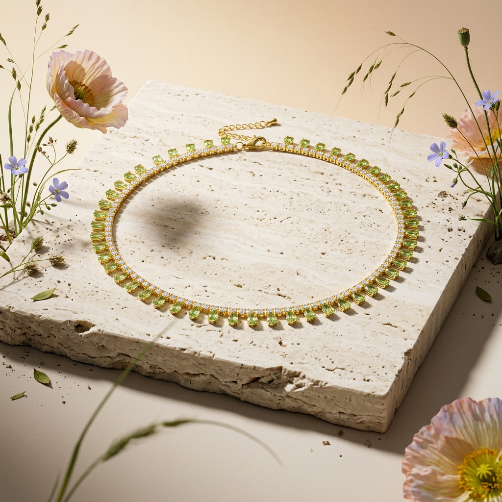 Gaevia Golden Drop Choker Necklace