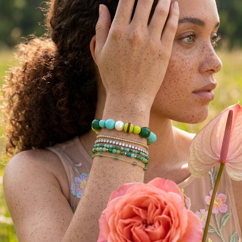 Laenia Orb Bead Strand Bracelet