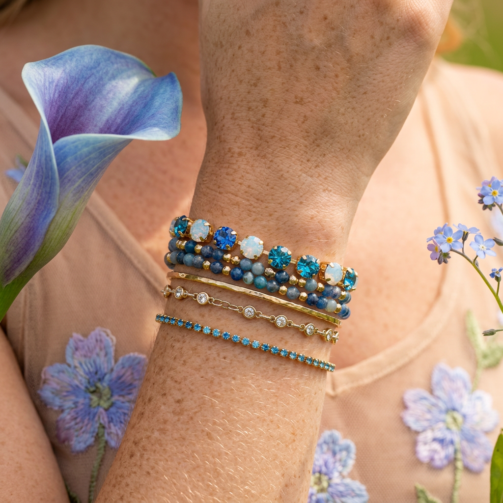 Siapha Golden Orb Tennis Bracelet