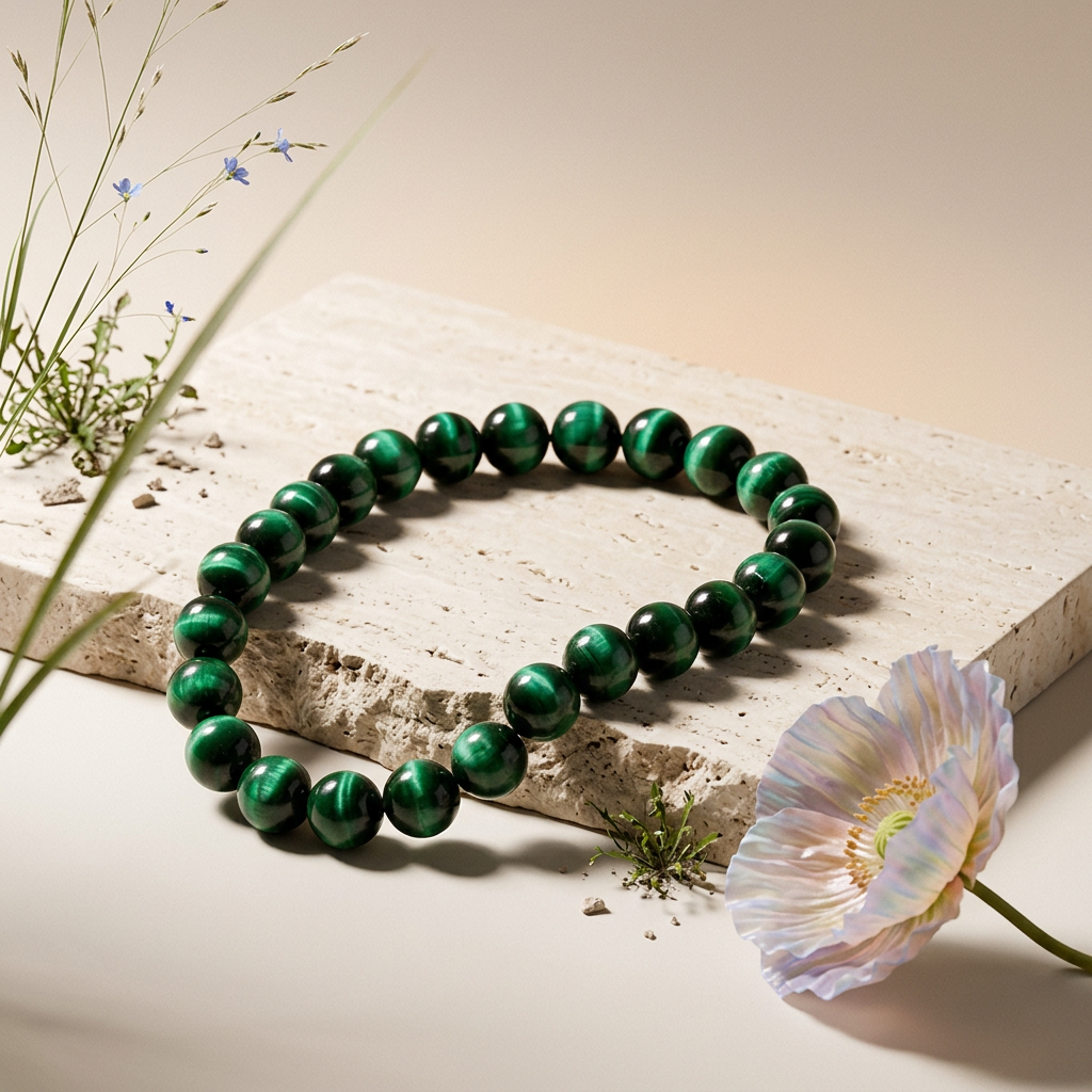 Zeolia Emerald Orb Strand Bracelet