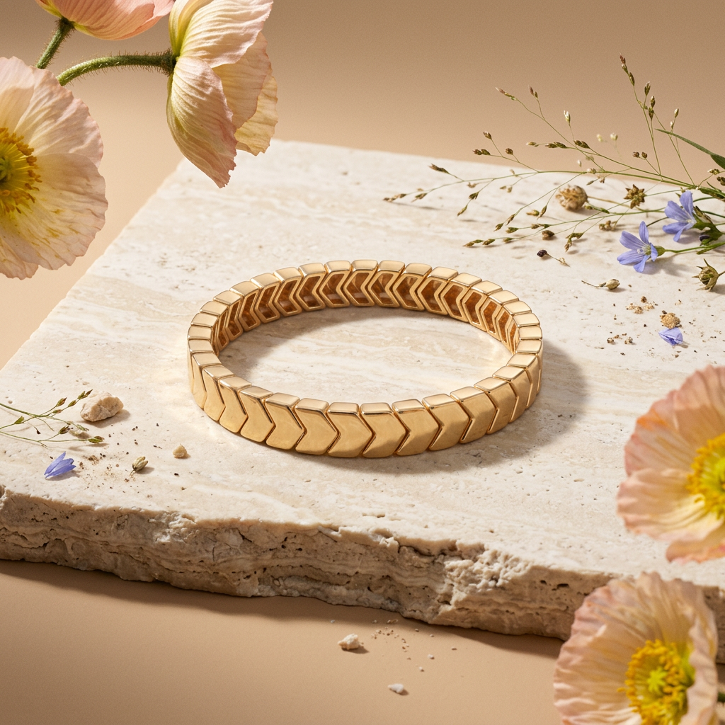 Riolia Rose Gold Chevron Link bracelet