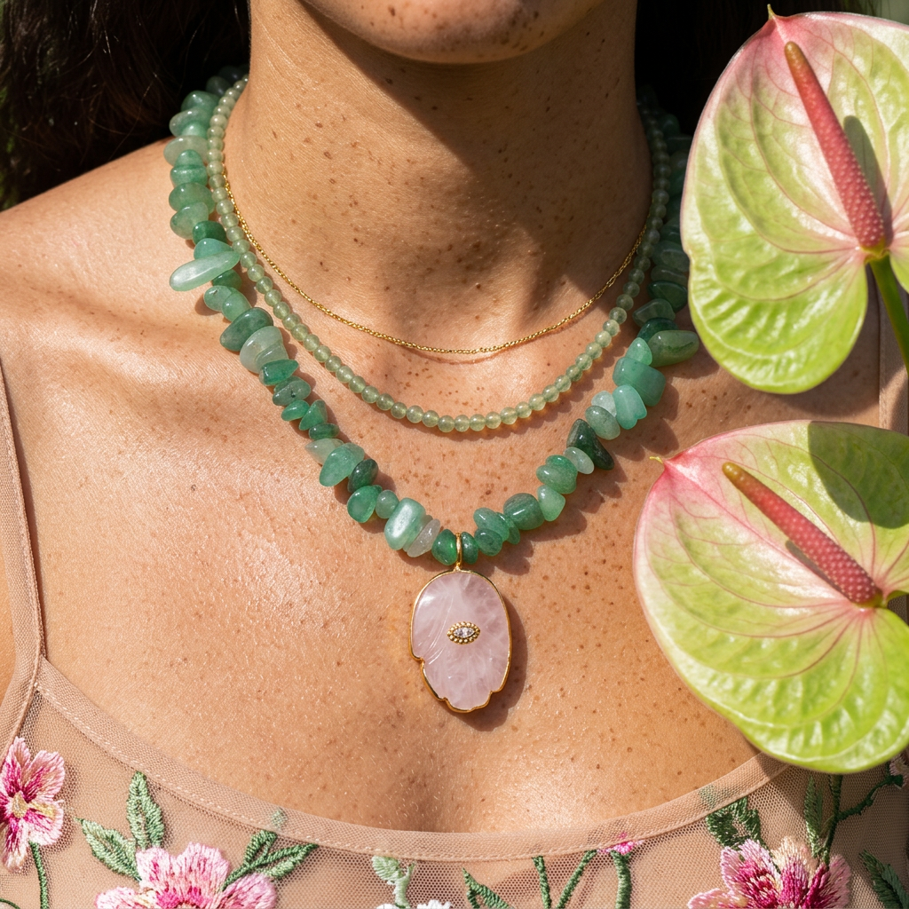 Ziovia Golden Drop Pendant Necklace