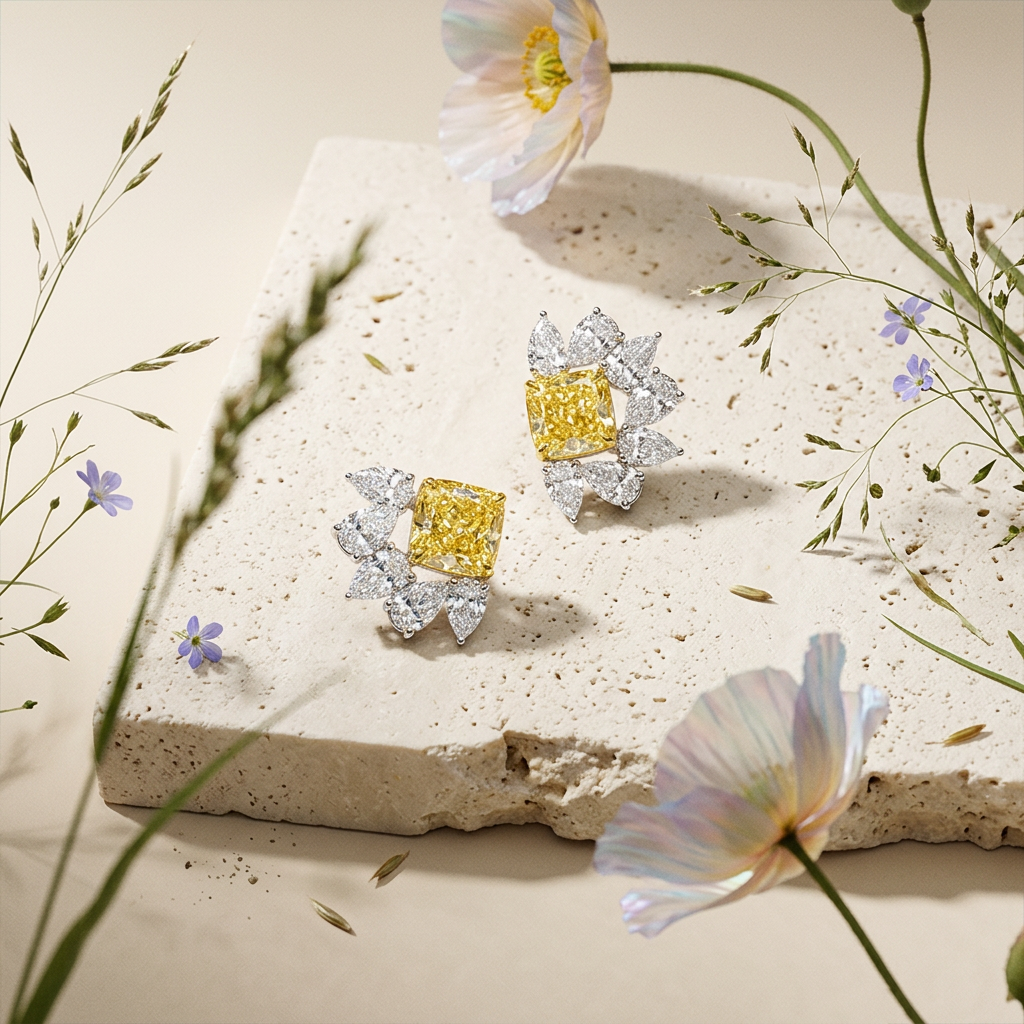 Kionia Silver Cluster Stud Earrings