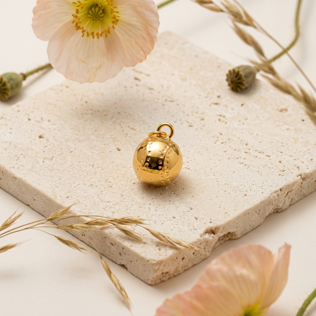 Reolia Golden Orb Pendant Charm