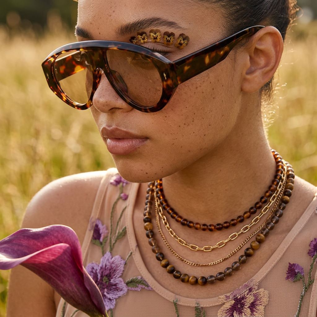Hionia Tortoise Oval Classic Sunglasses