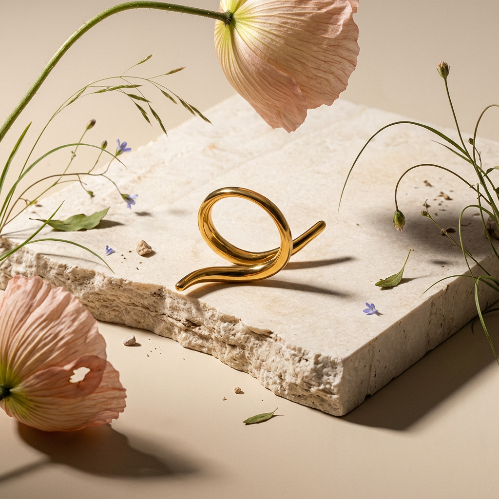 Leovia Golden Knot Statement ring
