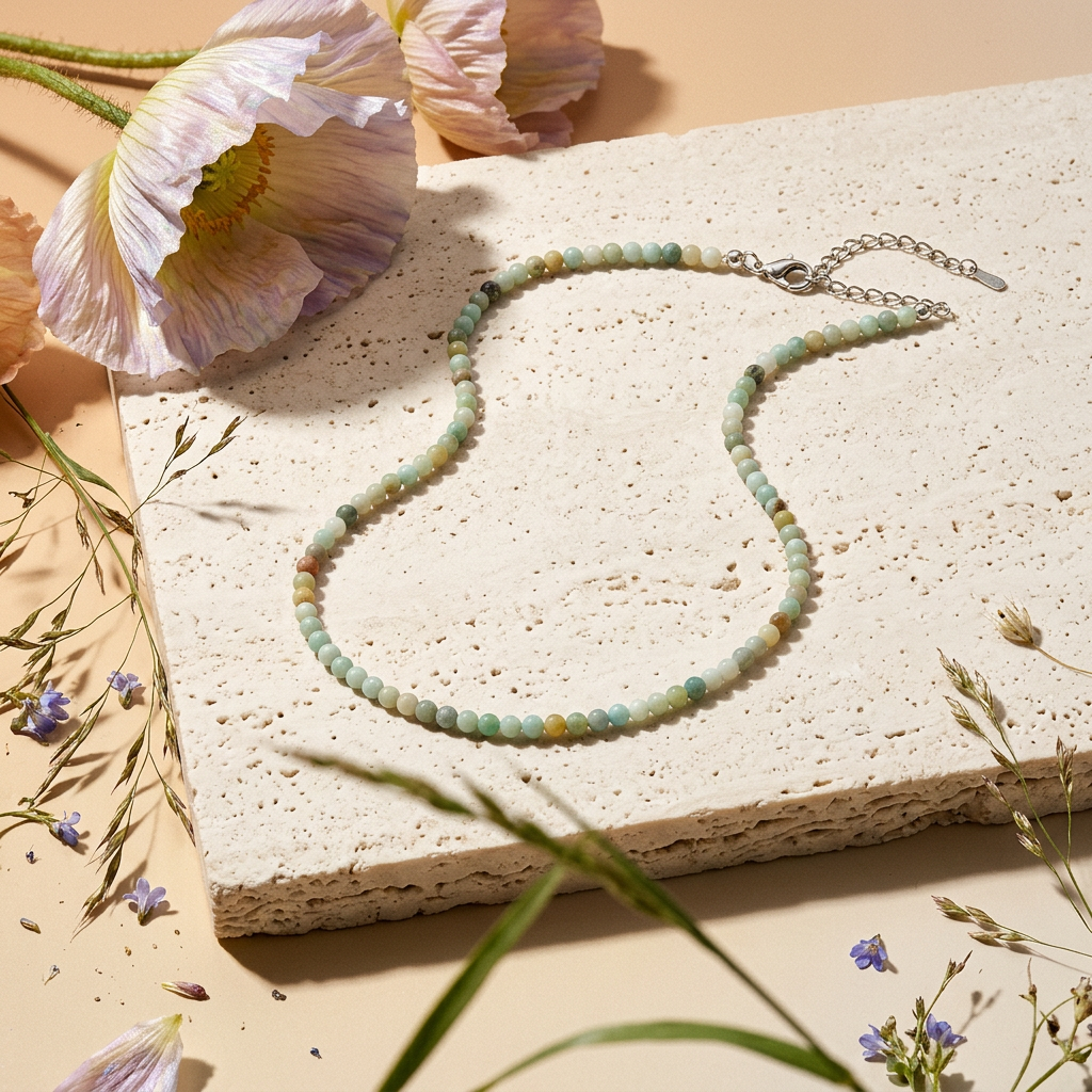 Veamia Silver Orb Strand Choker Necklace