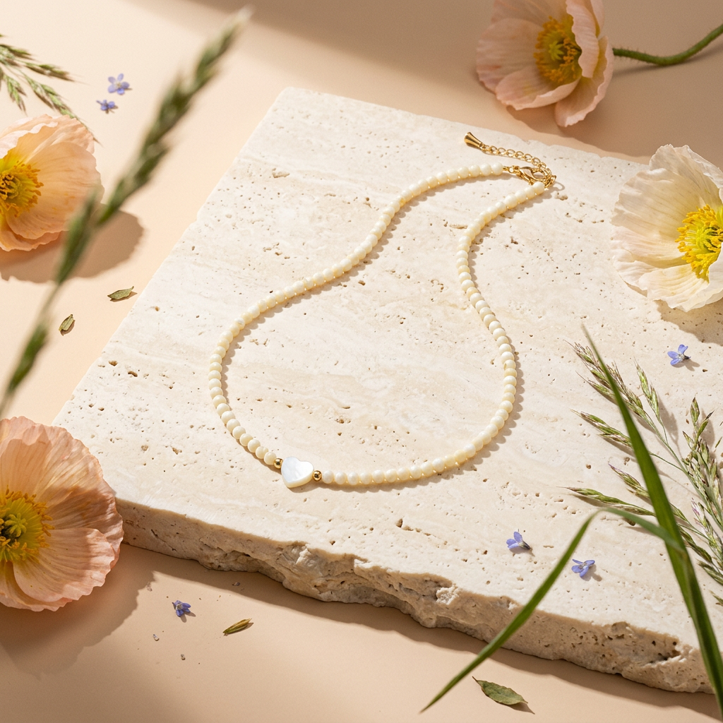 Vaelina Golden Heart Choker Necklace
