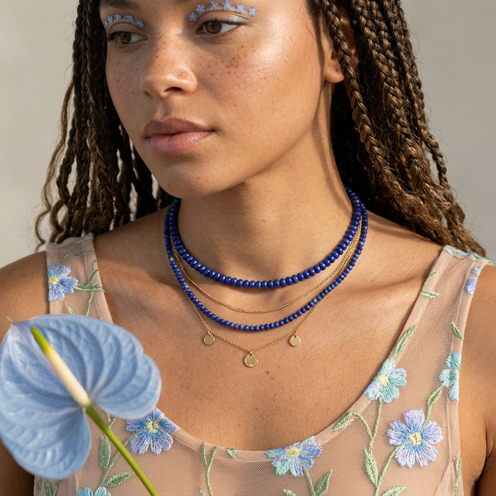 Nauvia Golden Orb Chain Necklace