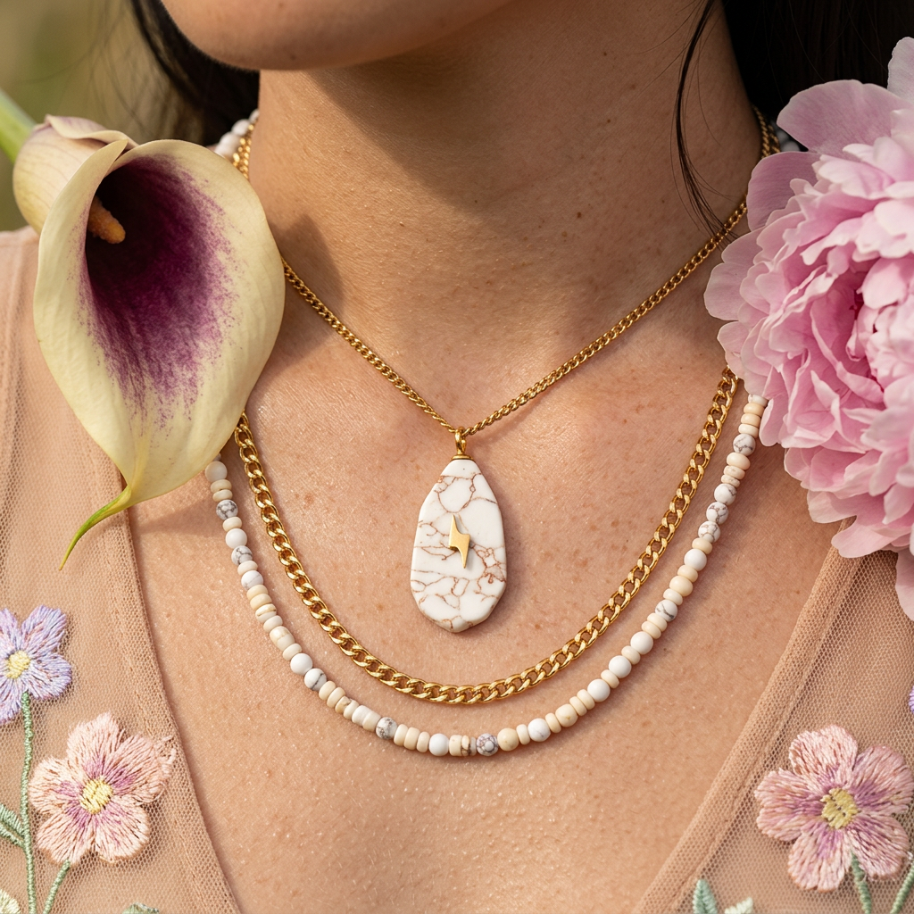 Zialia Golden Teardrop Pendant Charm