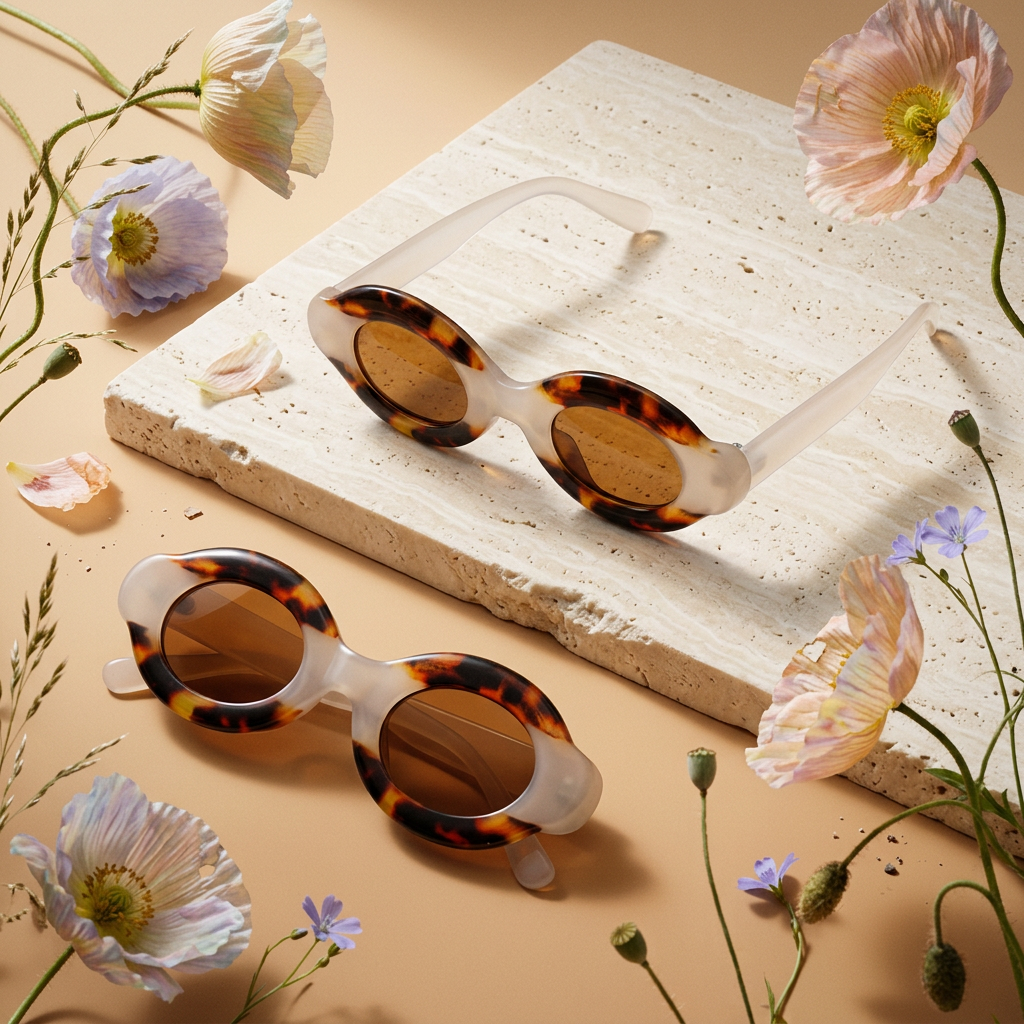 Vaelia Tortoise Oval Frame Sunglasses