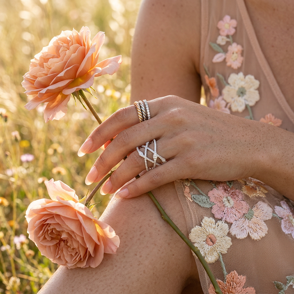 Raenia Silver Knot Statement Band ring