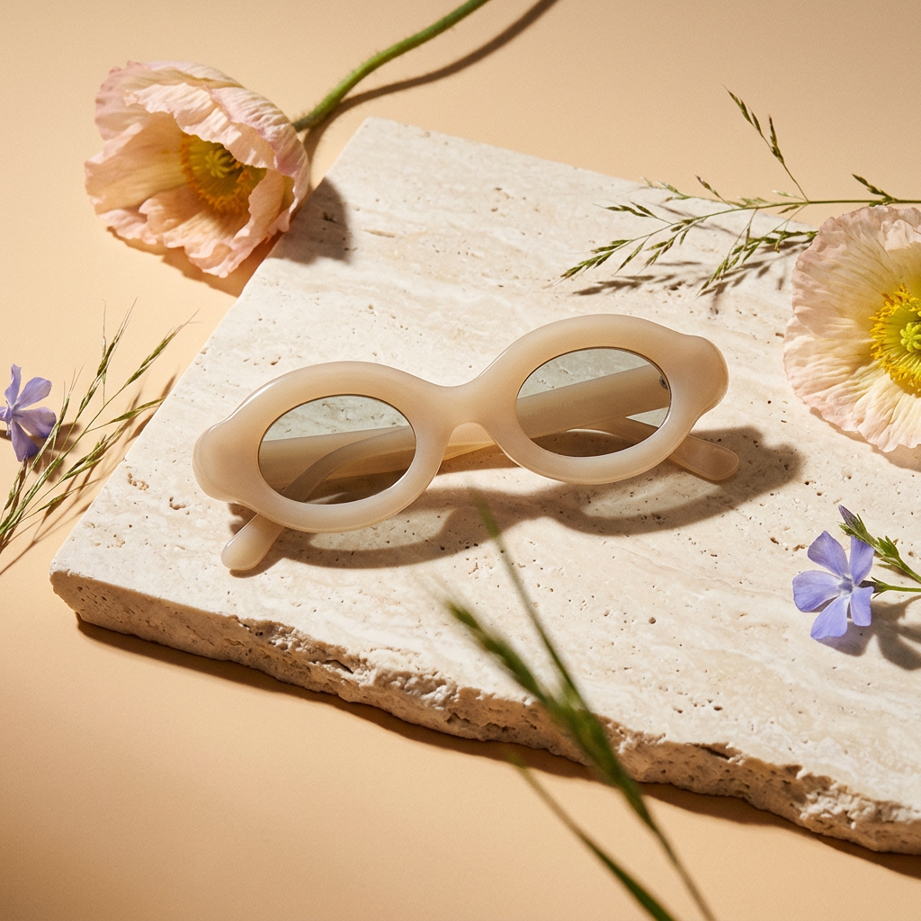 Zionia Oval Frame Sunglasses