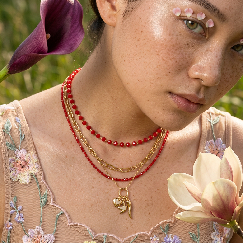 Ziolia Golden Orb Chain Necklace