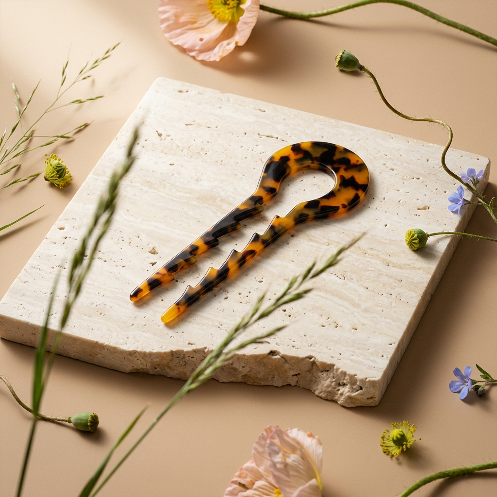 Zionia Tortoise Prong Fork Hair Accessory