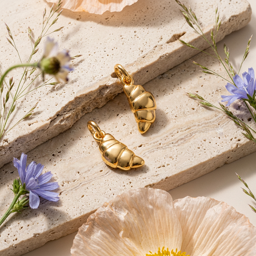 Riomia Yellow Gold Drop Huggie Earrings