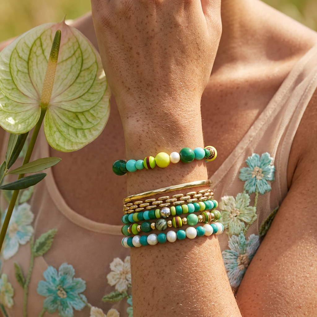 Zealia Colorblock Orb Strand bracelet