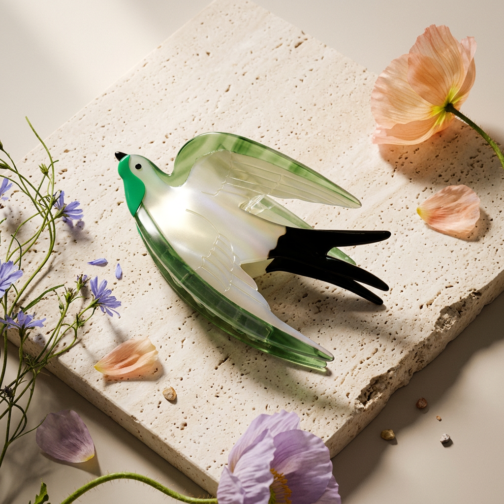 Laenia Lucent Resin Bird Clip hair