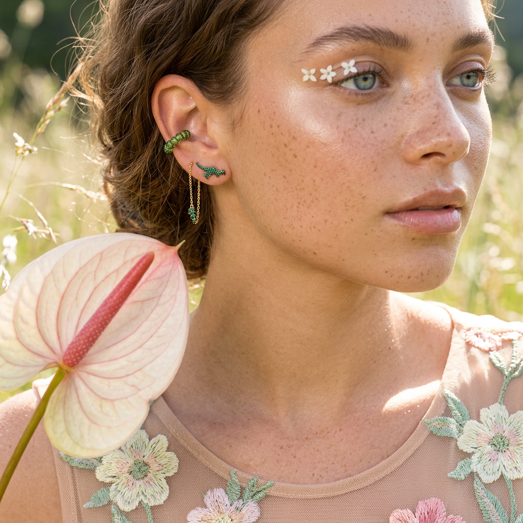 Kienia Golden Cluster Stud earrings