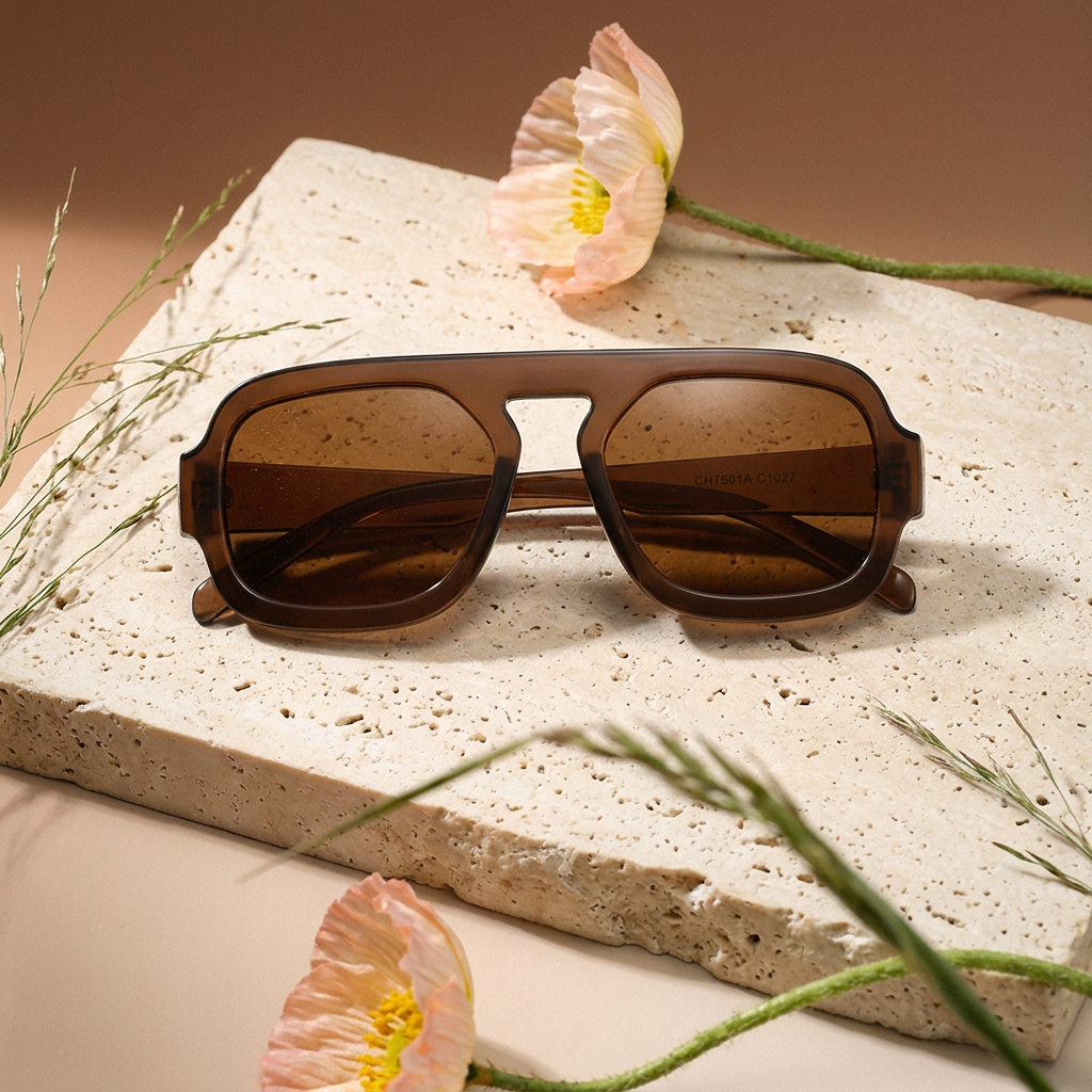 Vealia Amber Square Frame Sunglasses