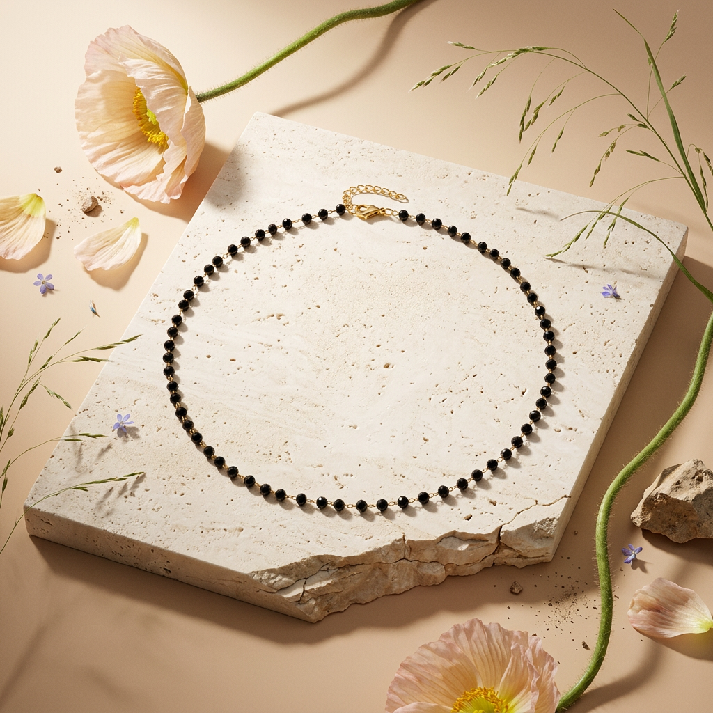 Vaelia Golden Orb Chain Necklace