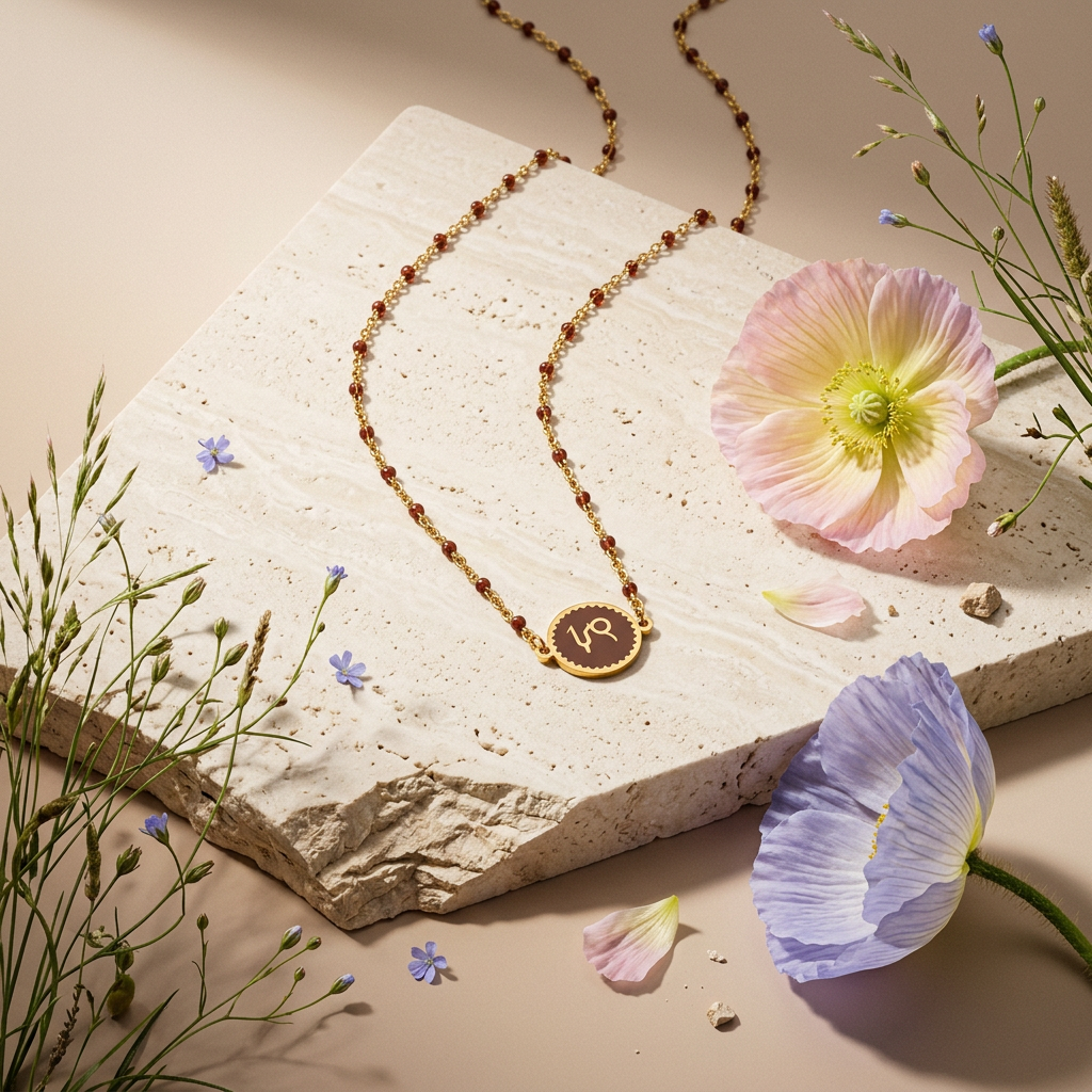 Raelia Golden Disc Pendant Necklace
