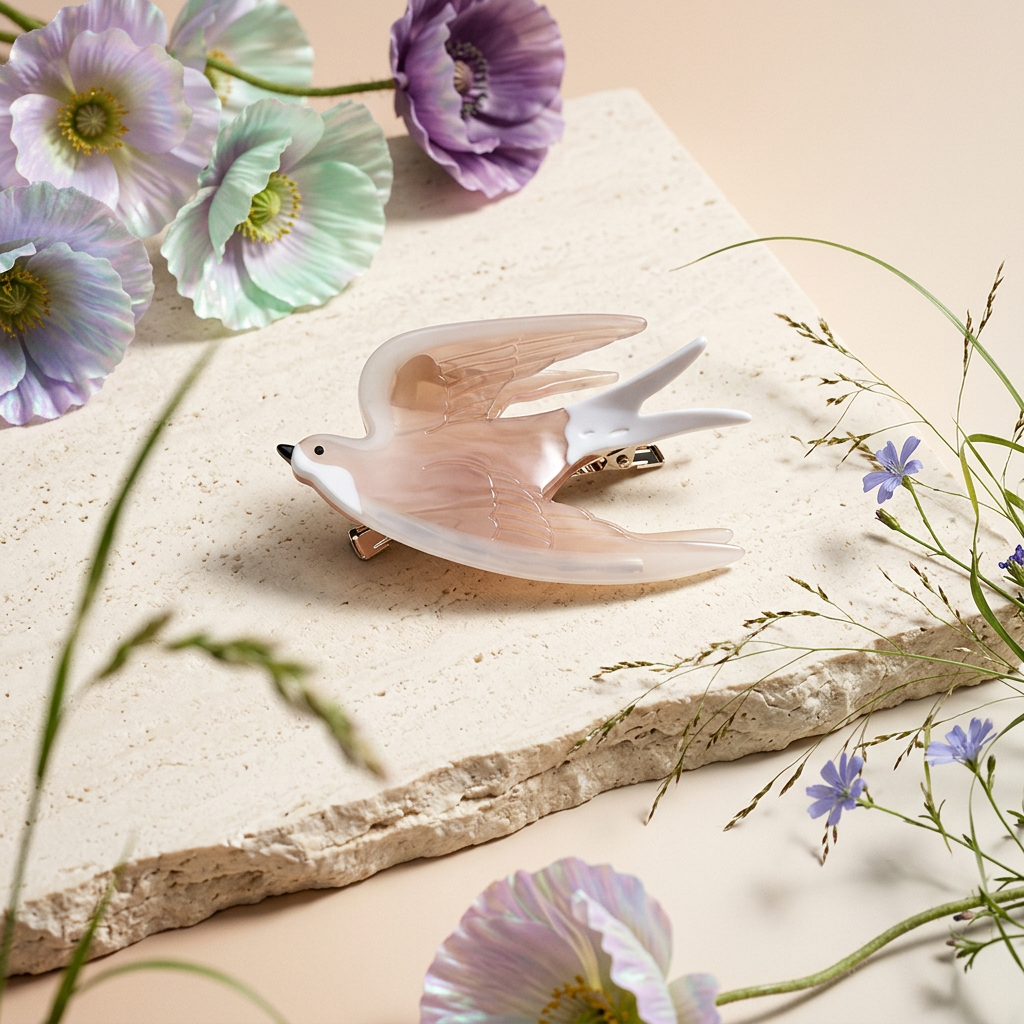 Ziolia Resin Bird Barrette Hair accessory