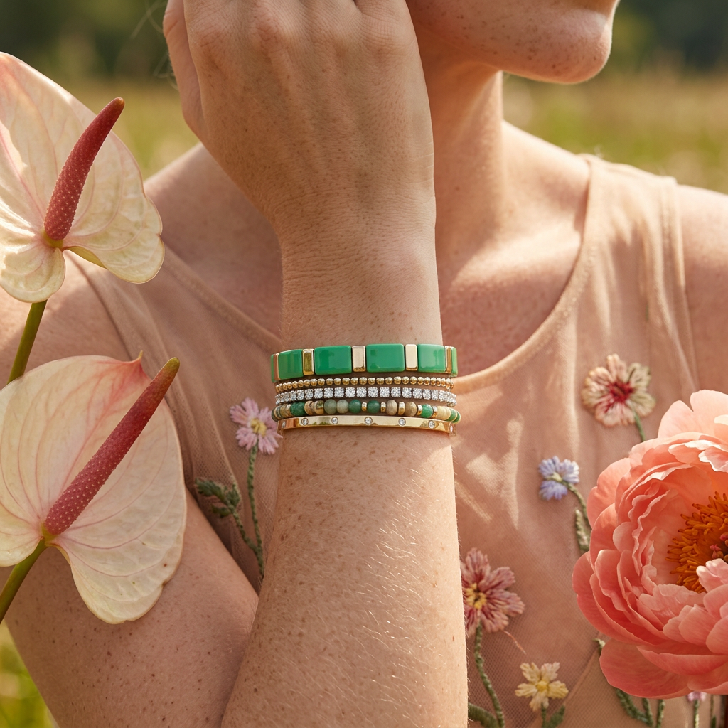 Maelia Golden Bar Bangle bracelet
