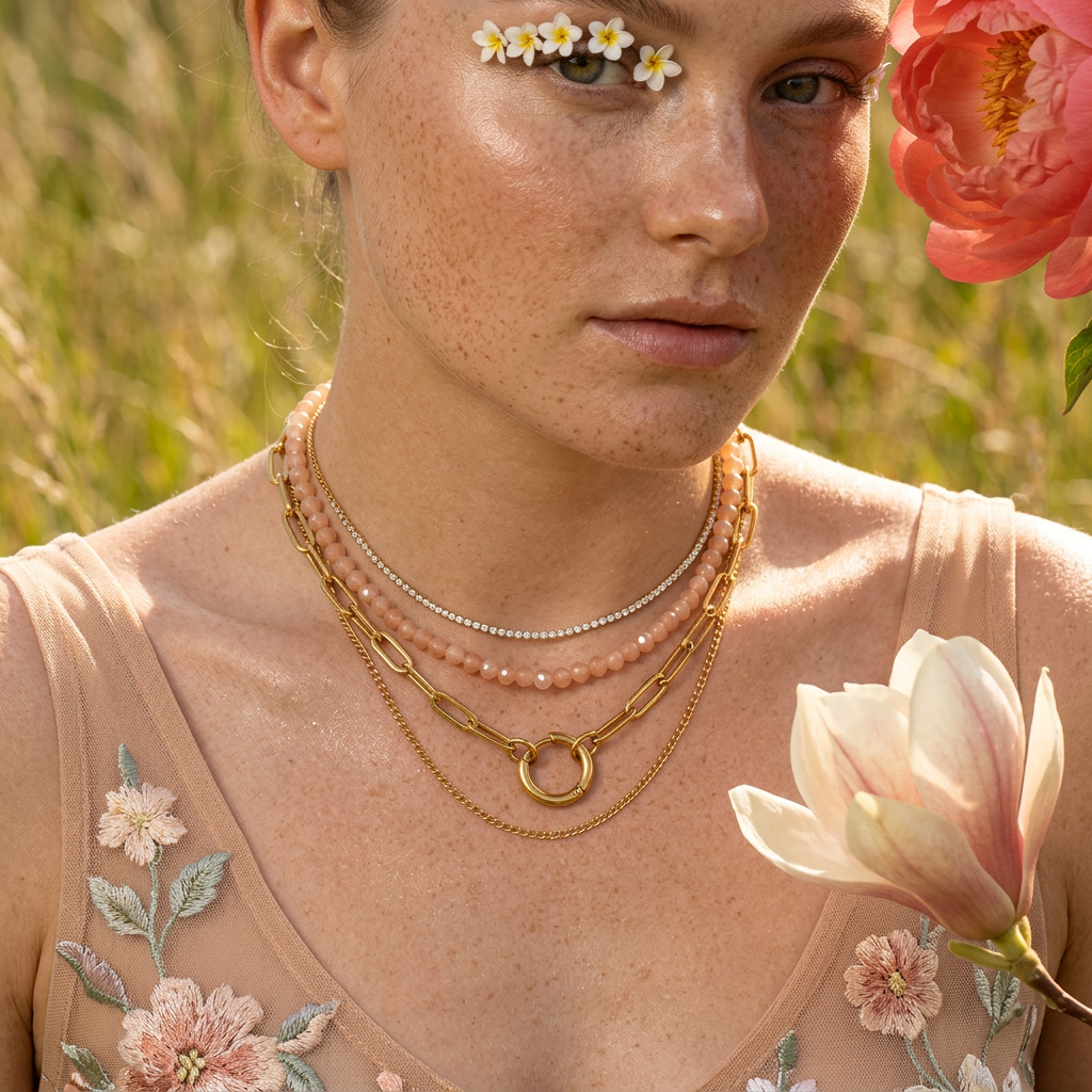Maunia Golden Paperclip Chain Necklace