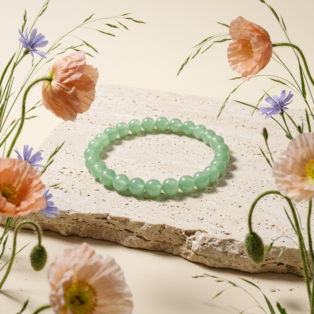 Naelia Mint Round Strand Bracelet