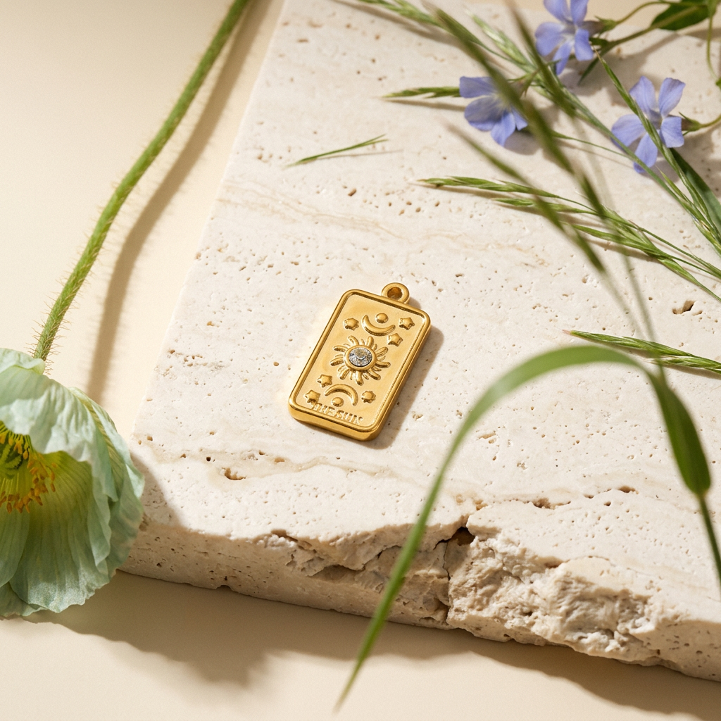Haevia Golden Bar Pendant Charm