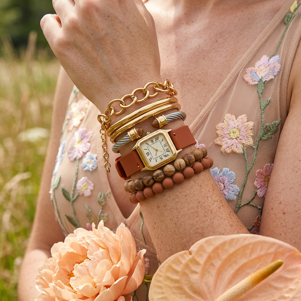 Leavia Rose Gold Buckle Strap bands.
