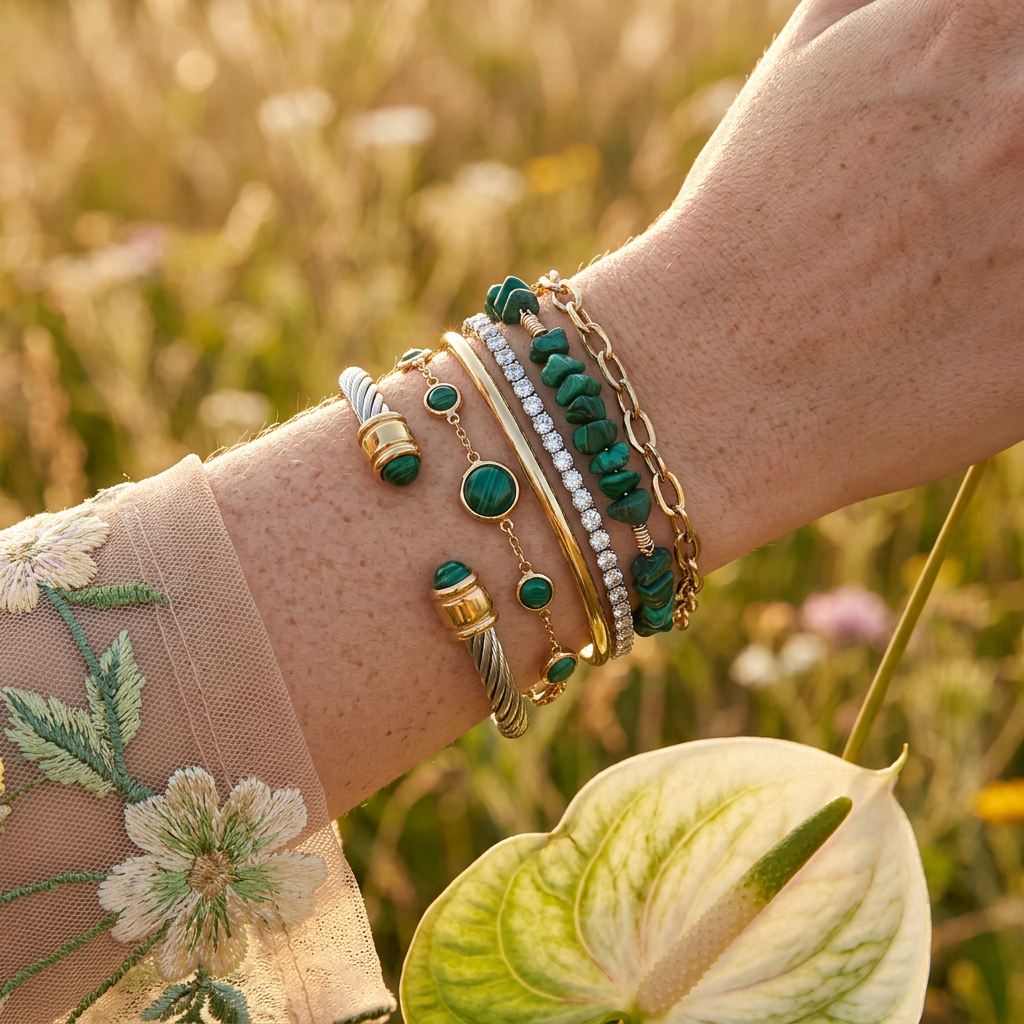 Rionia Mixed Metal Orb Cuff Bracelet