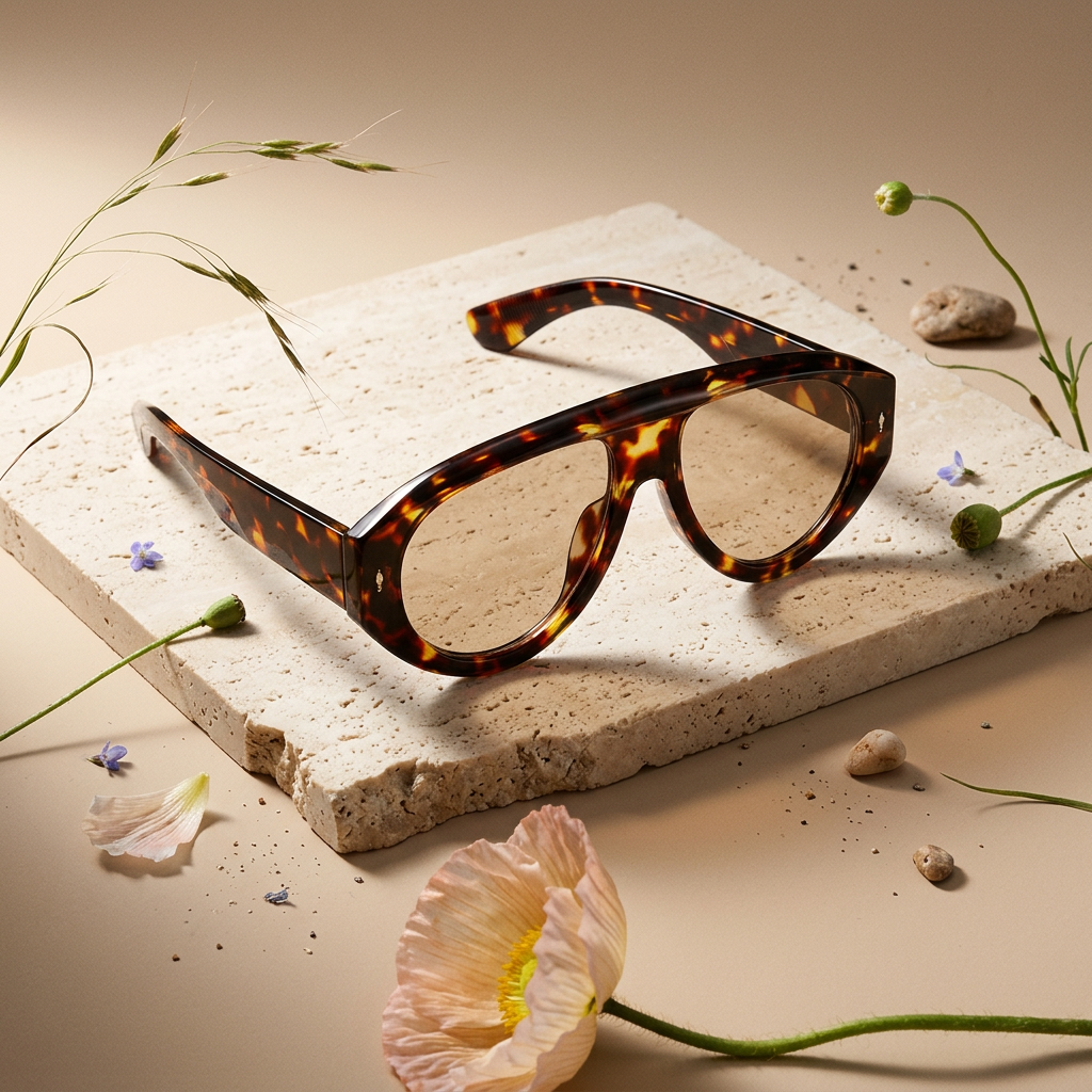 Vionia Tortoise Aviator Sunglasses