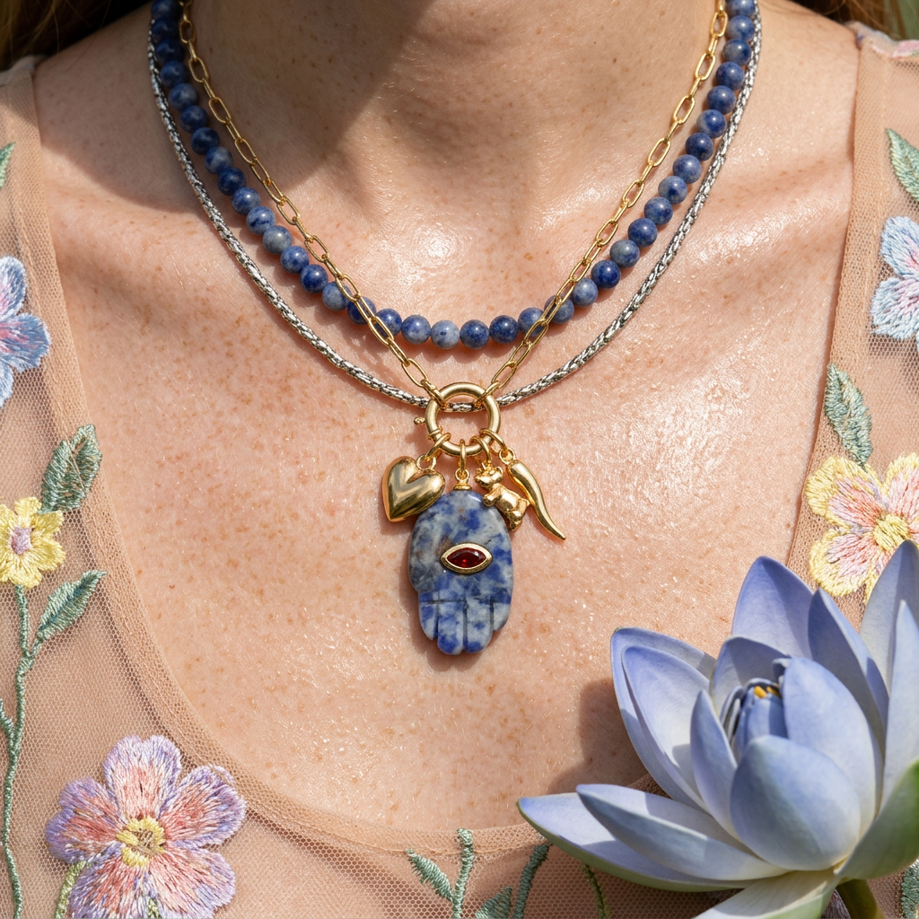 Zialia Golden Hand Pendant Charm