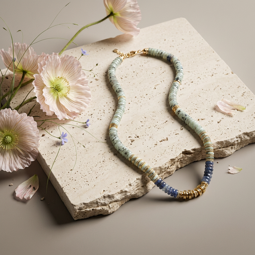 Raelia Golden Disc Strand Necklace