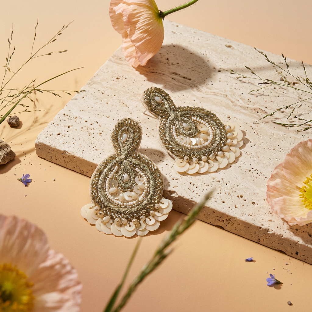 Vaelia Golden Teardrop Drop Earrings