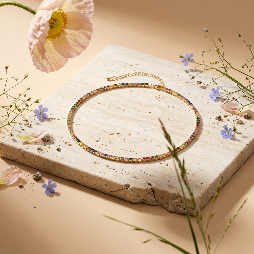 Mialina Golden Chain Choker Necklace